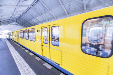 Train in station, Berlin metro