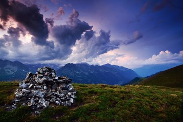 stones in the mountains
