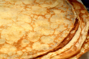 Plate with pancakes.