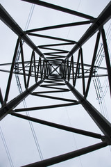 Electricity pylons - light-dark contrast