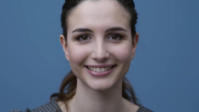 Confident woman saying yes