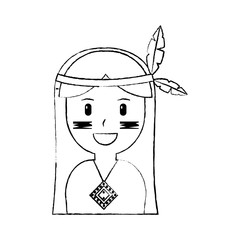 happy native american person icon image vector illustration design
