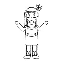 happy native american person icon image vector illustration design