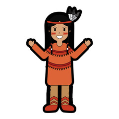 happy native american person icon image vector illustration design