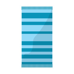 towel with striped pattern beach icon image vector illustration design 