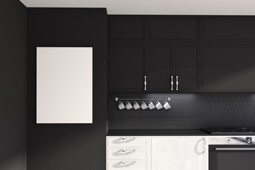 White and black original kitchen idea, poster