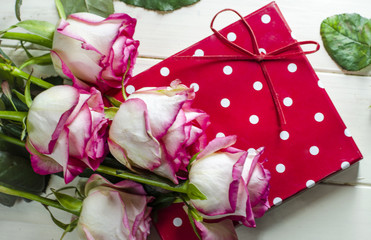flowers and a gift