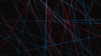 3D illustration of line connections, abstract image to use as background.