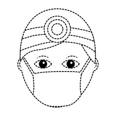 doctor healthcare icon image vector illustration design  black dott