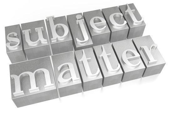Subject matter - letterpress