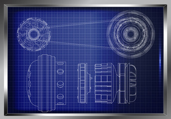 Belt gear, vector