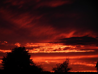 Fototapeta premium Płonące niebo