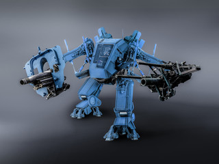 battle robot technic image retouch.
