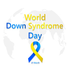 Symbol of world Down Syndrome day. Vector illustratio