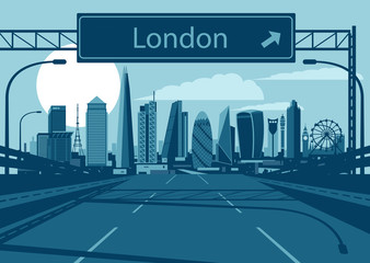 Naklejka premium London City Skyline