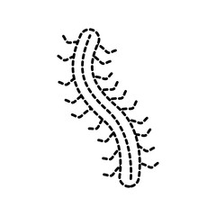 hacker virus worm digital information vector illustration dotted line design