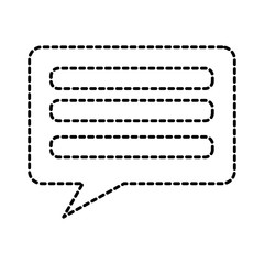 speech bubble dialog chat communication icon vector illustration dotted line design