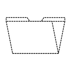 digital folder file archive organization icon vector illustration dotted line design