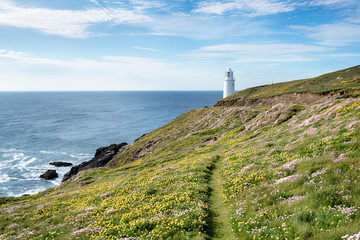 Fototapeta na wymiar Trevose Lighthouse in Cornwall