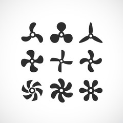 Vector propeller icon set