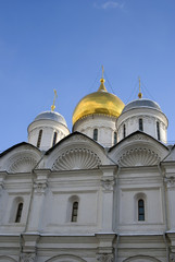 Fototapeta na wymiar Moscow Kremlin. Color winter photo.