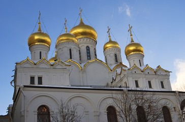 Moscow Kremlin. Color winter photo.