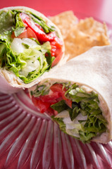 Veggie Hummus Sandwich Wrap