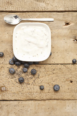 Fototapeta na wymiar dessert with blueberries and yoghurt