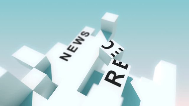 Forum marketing words animated with cubes