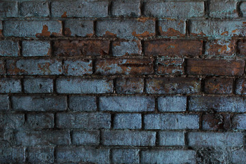old brick wall with white and red bricks background. vintage brick wall texture.