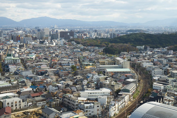 堺市の街並みと仁徳天皇陵