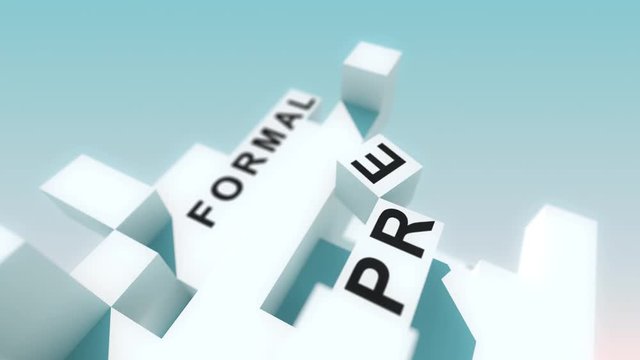 Organizational socialization words animated with cubes