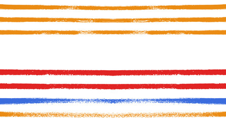 Sailor Stripes Seamless Vector Summer Pattern. Autumn Colors Yellow, Orange, Pink, Purple, Grey, White Stripes. Hipster Vintage Retro Textile Design. Creative Horizontal Banner. Watercolor Prints.