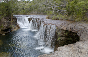 Twin falls waterfall  Cape York Queensland Australia.