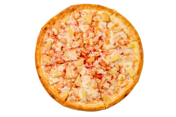 pizza hawaïenne isolat