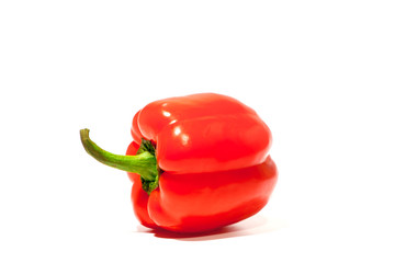 red pepper bell peppers sweet pepper fresh natural with vitamins for diet food vegetarian salad isolated on white background