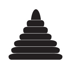 Isolated stacking rings toy icon