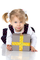 Little girl with a gift