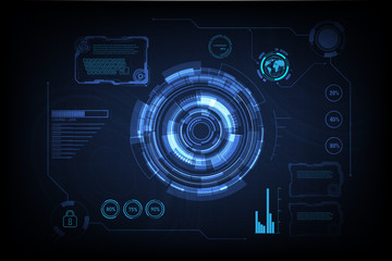 hud interface GUI futuristic technology networking concept template