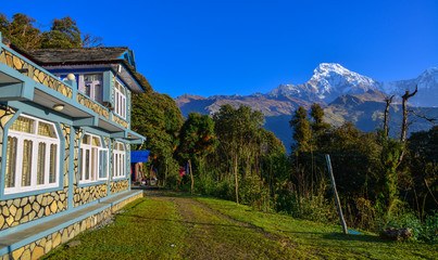 Mountain village in Ghandruk, Nepal
