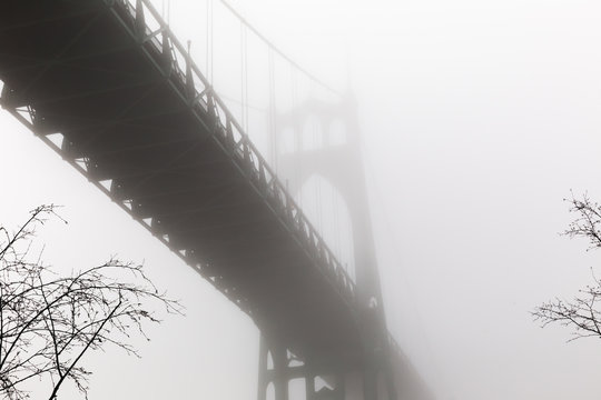 St. John's Bridge in Fog