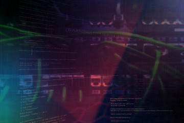 Obraz premium Alert bezpieczeństwa w systemie komputerowym i serwerze