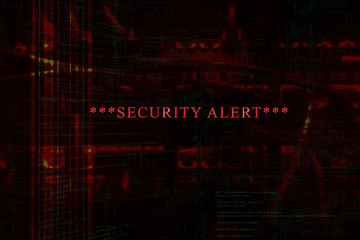 Security alert on a computer system and server