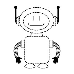 technological robot character icon vector illustration design