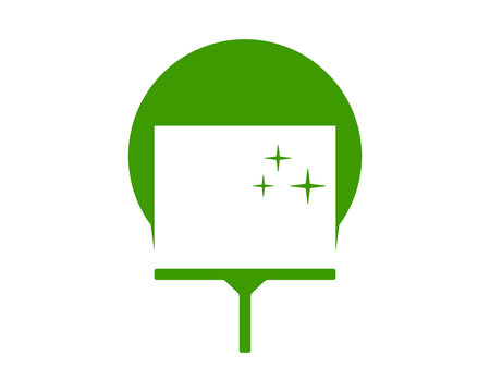 Green Cleaners Wiper Image Vector Icon Logo