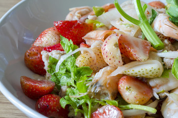 Strawberry sliced in a plate