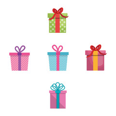 happy birthday card with giftbox vector illustration design