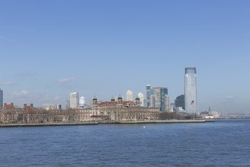 Obraz premium View of Ellis Island, New Jersey, USA.
