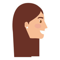 beautiful woman head avatar character vector illustration design