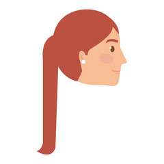 beautiful woman head avatar character vector illustration design